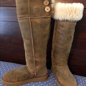 Uggs brand over the knee shearling boots